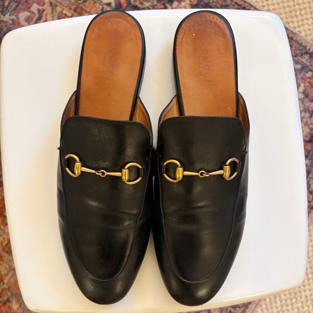 GUCCI Princetown Leather Mules | Size 40 | Excellent Condition
